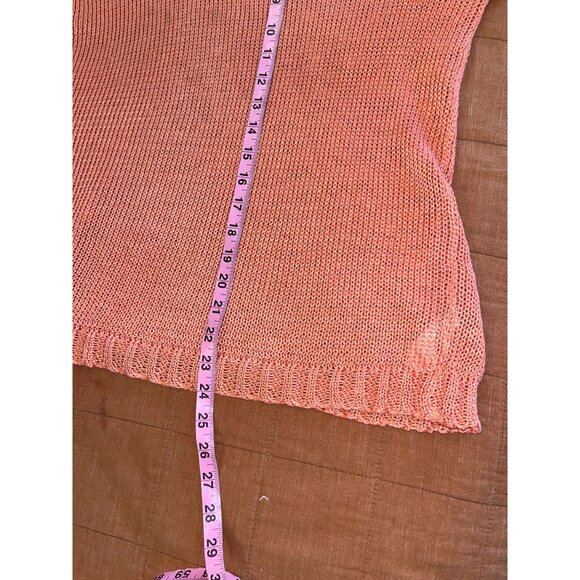 Max Mara Weekend Linen Womens V-Neck Knit Sweater S Coral Size S Small - Picture 9 of 10